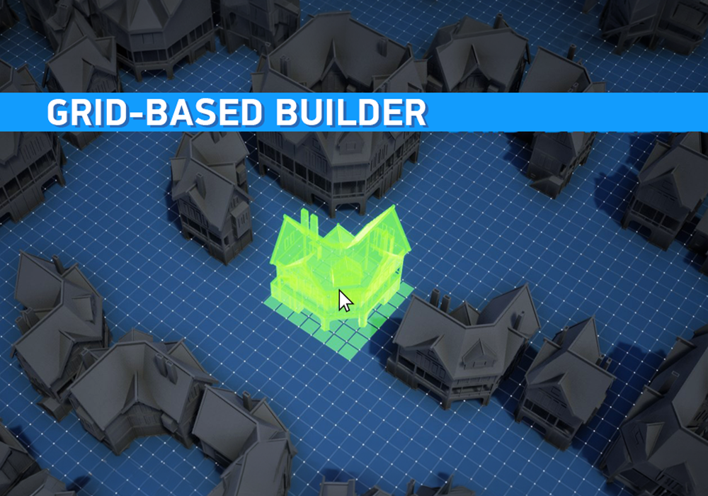 UE4.27～5.7虚幻蓝图 Grid-Based Builder 网格吸附摆放建筑构建工具-云鲸网