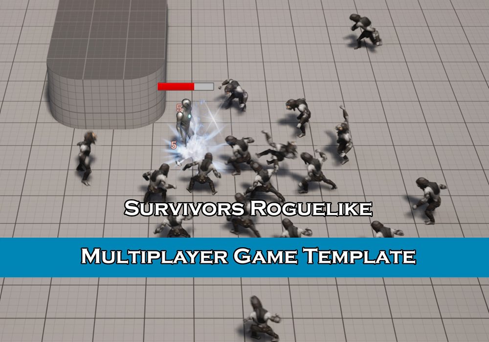 虚幻引擎Roguelike模板 Survivors Roguelike Multiplayer Game Template 资源预览图