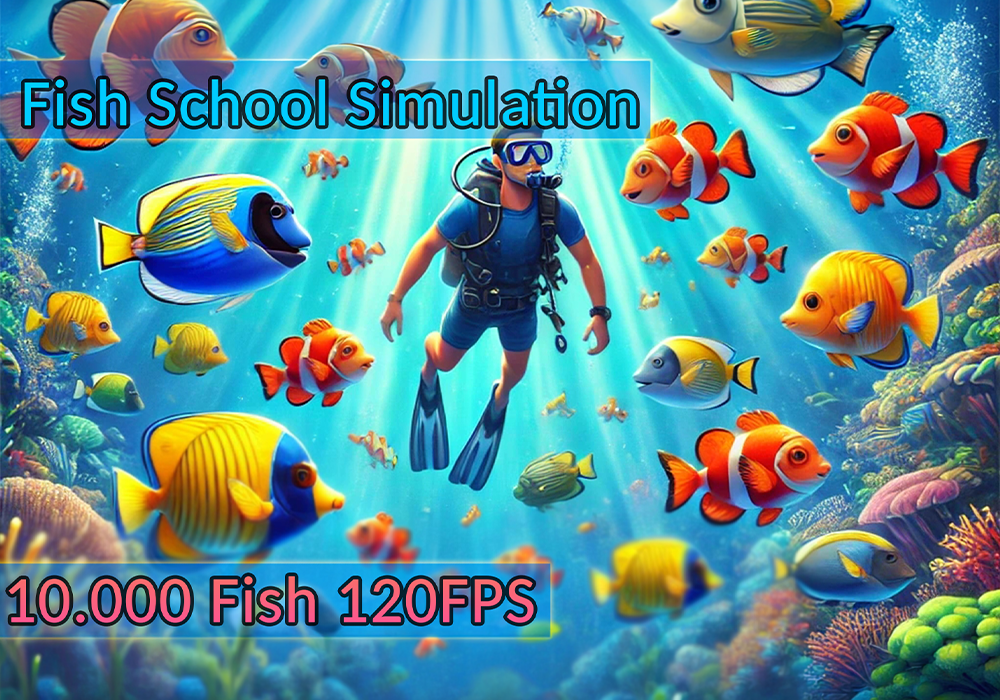 UE4.27～5.7虚幻插件 Advanced Flock System – Multithreaded Fish AI and Reactive School Behavior v1.3.8 多线程鱼类人工智能和反应式集群行为系统-云鲸网