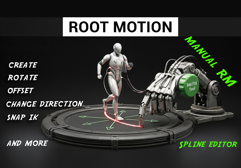 UE5.5～5.7.X虚幻5插件 Root Motion Fix Tool | Mocap animations root motion cleaner and fixer v3.0 动作捕捉动画根运动清理和修复工具-云鲸网