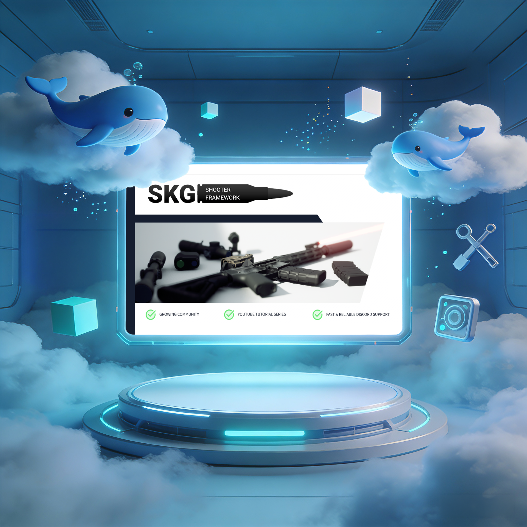 UE4.27～5.7虚幻插件 FPS First Person Shooter Framework (SKG Shooter Framework V2) v1.4.5 第一人称射击游戏框架-云鲸网