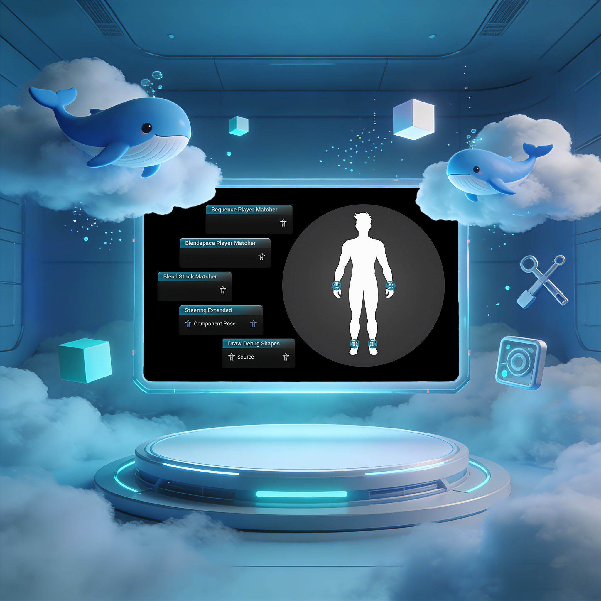 UE5.5～5.7虚幻5插件 Animation Matching Suite v2.0 自定义动画节点混合空间序列资源距离匹配姿态匹配工具-云鲸网